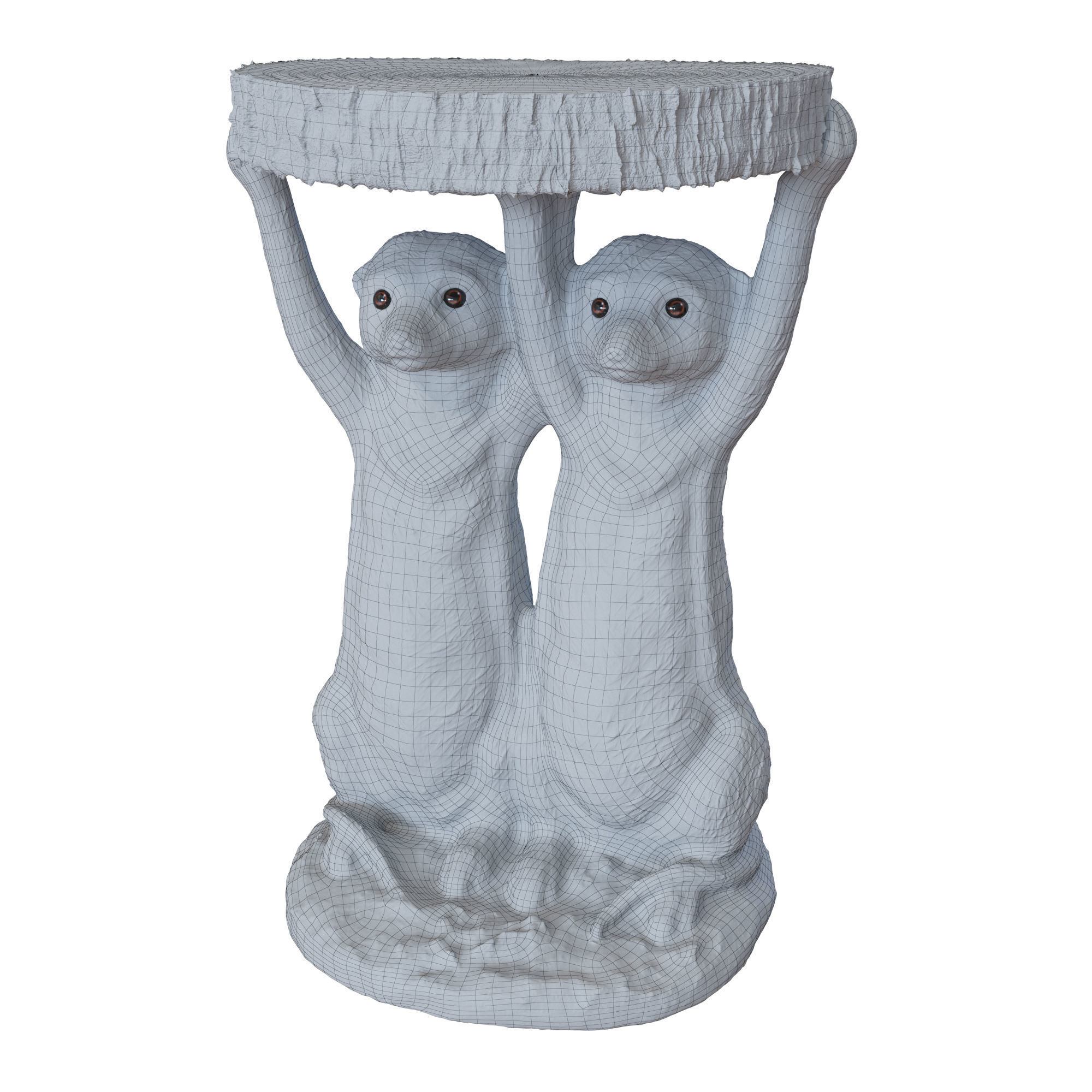 Side Table Animal Meerkat Sisters  3D model_3