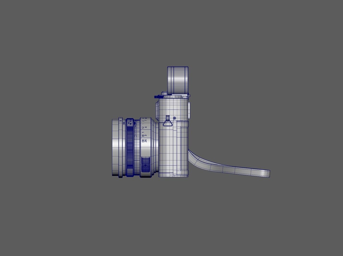 yashica 35 old camera classic camera leica 3D model_8