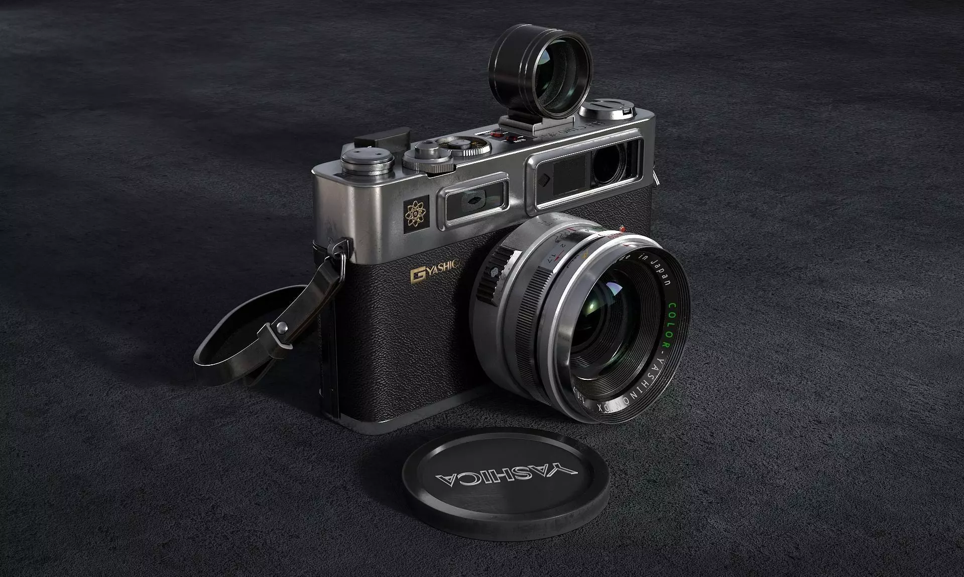 yashica 35 old camera classic camera leica 3D model_0