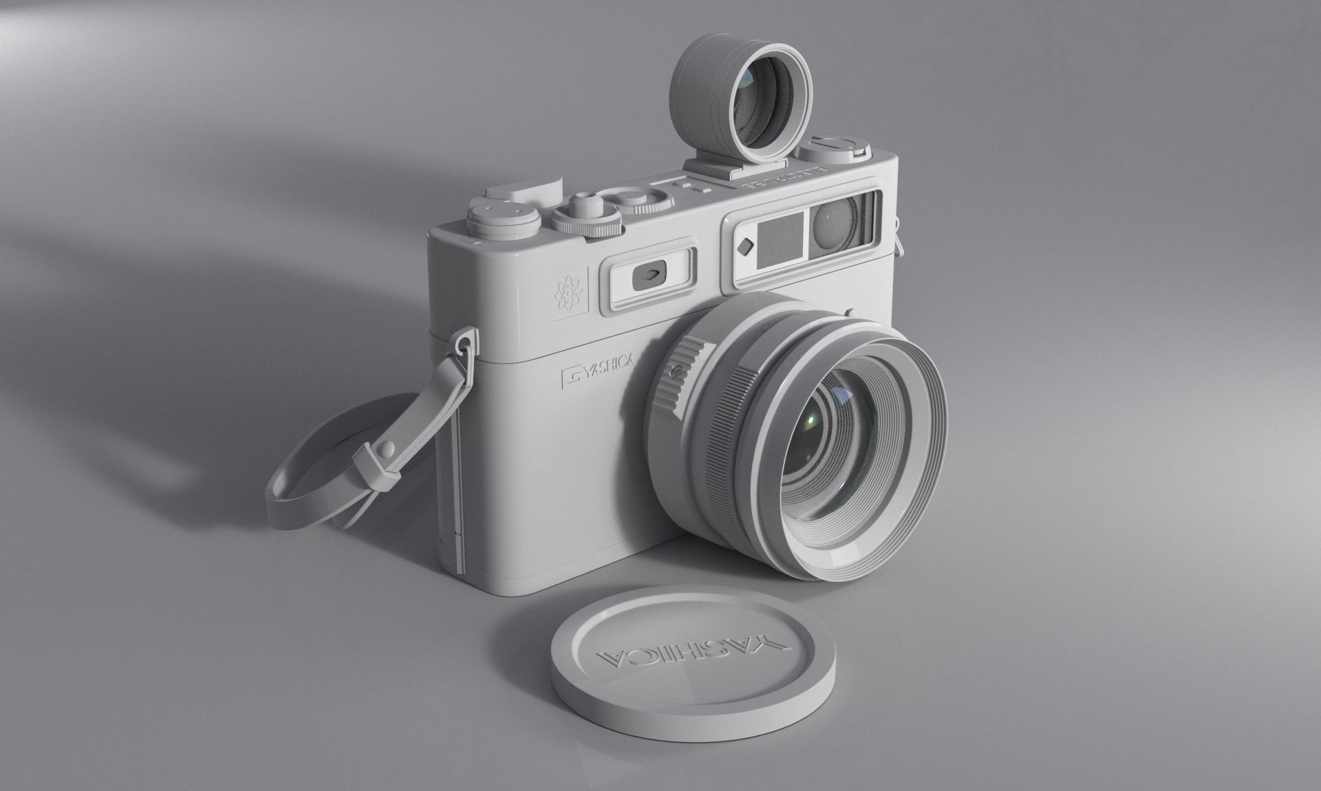 yashica 35 old camera classic camera leica 3D model_1