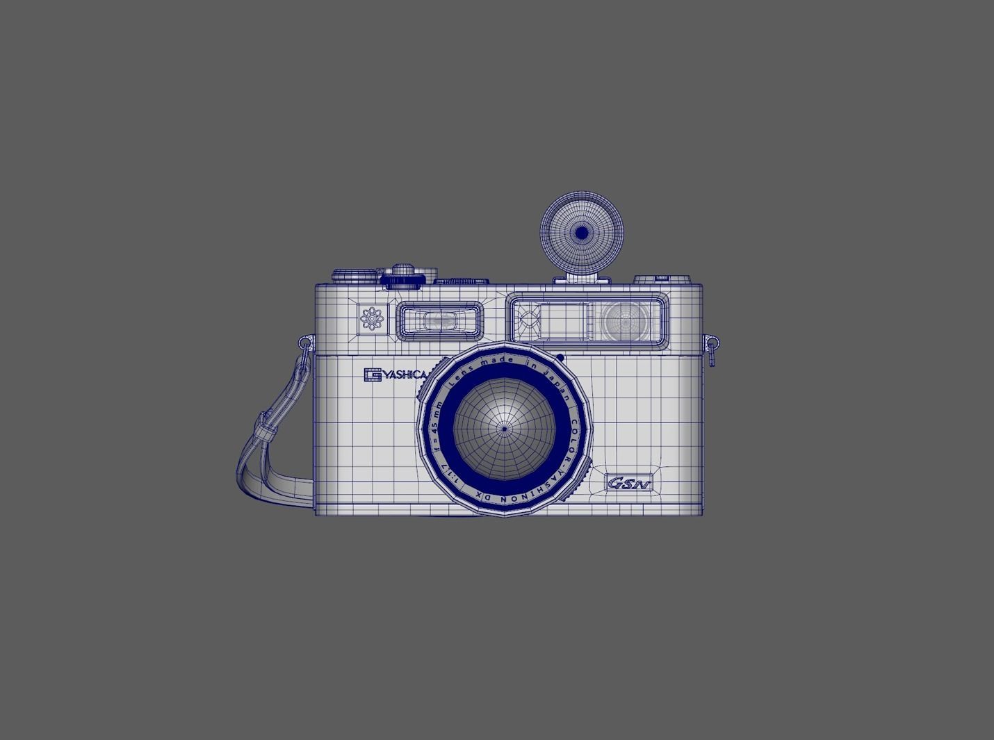 yashica 35 old camera classic camera leica 3D model_5