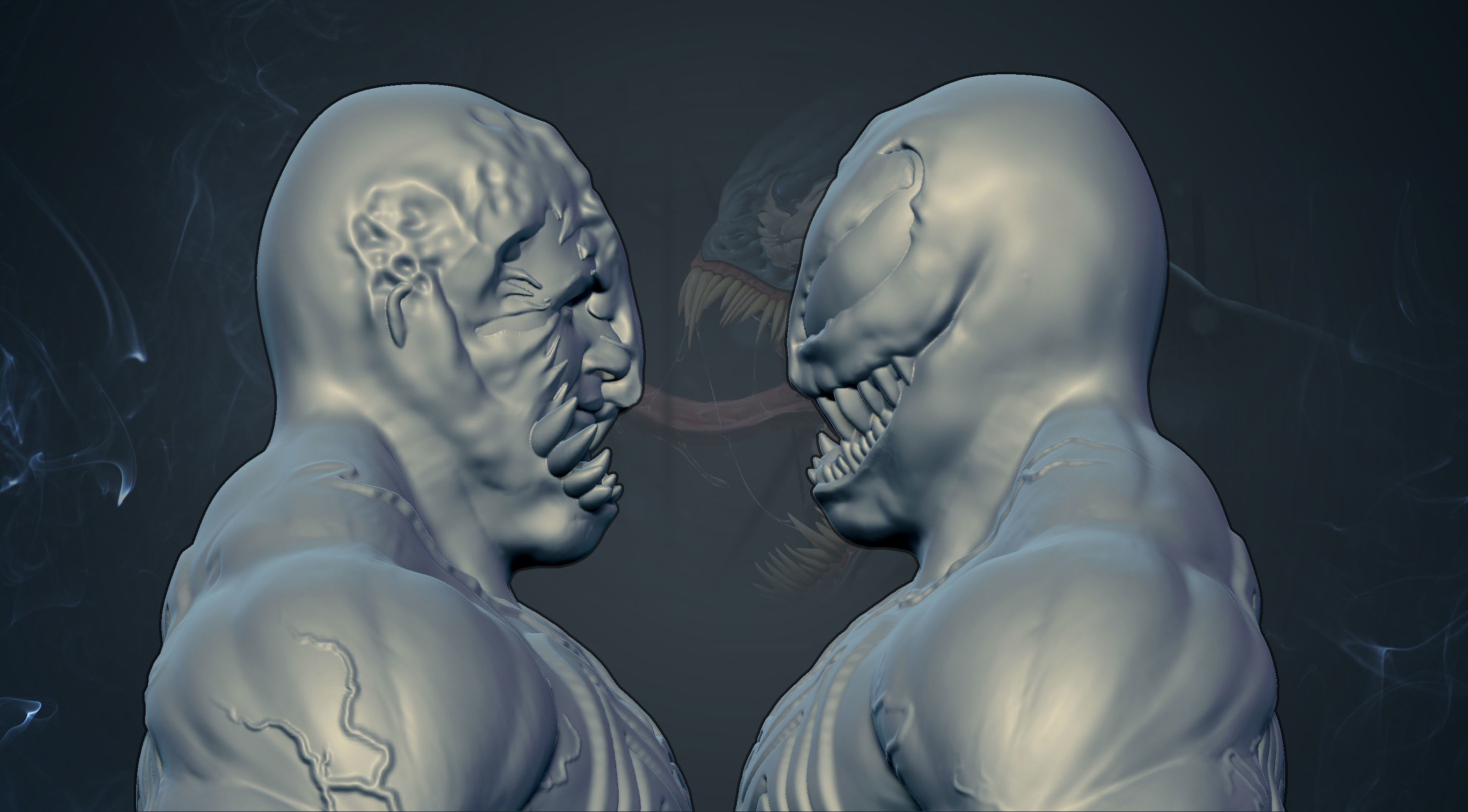 VENOM bust of 3D print model_2