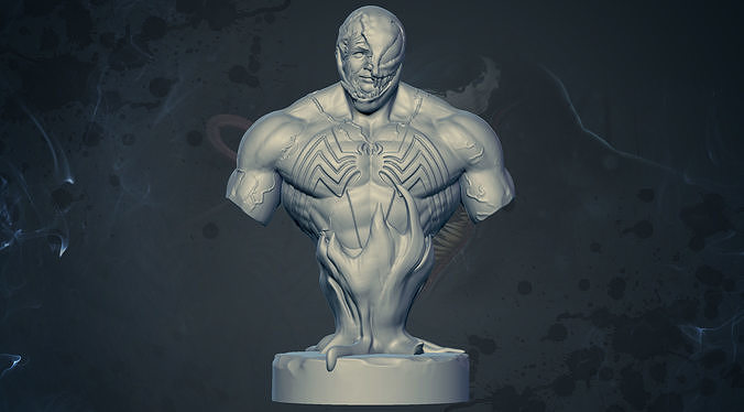 VENOM bust of 3D print model