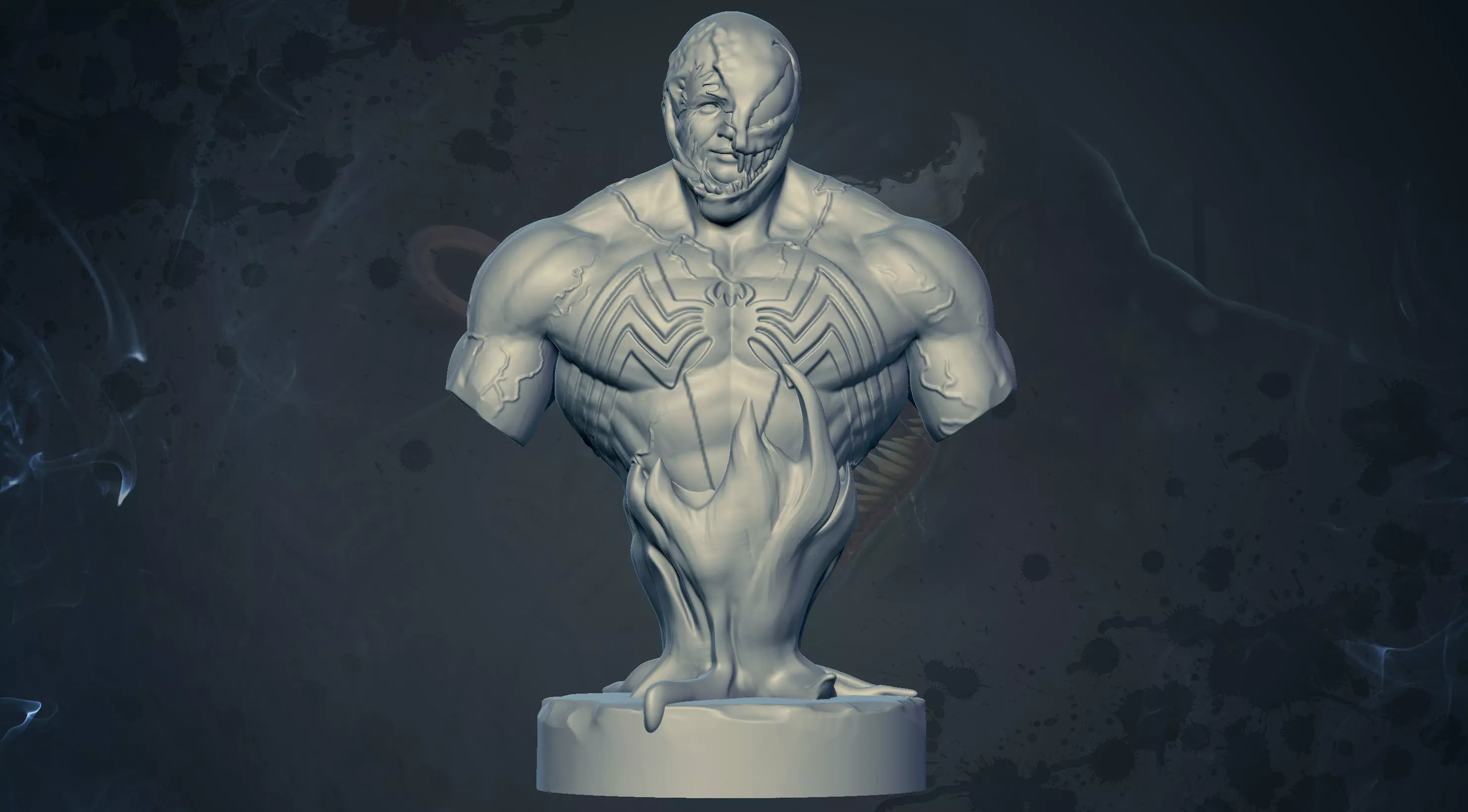 VENOM bust of 3D print model_0