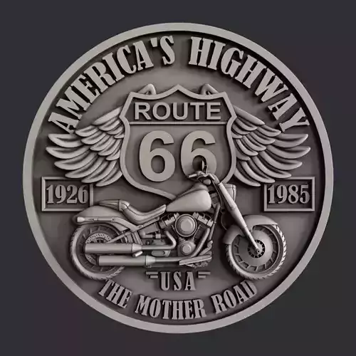 3d STL models for CNC router Route 66