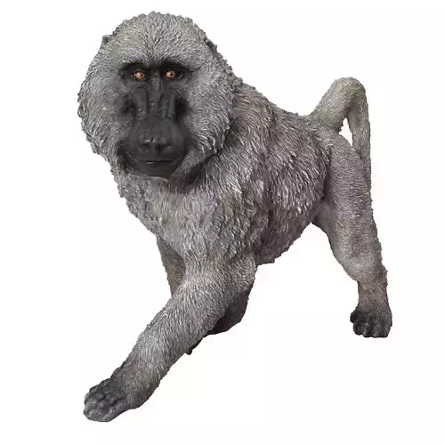 Deco Figurine Monkey Walking Baboon XL 3D model