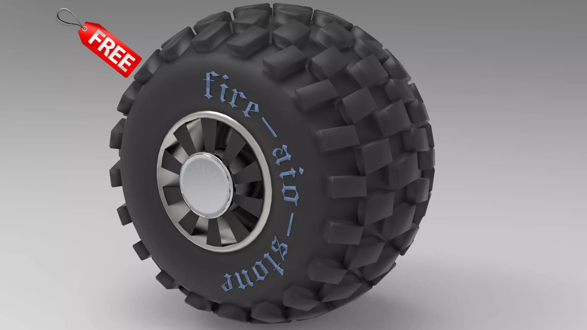 tire quad Free 3D model