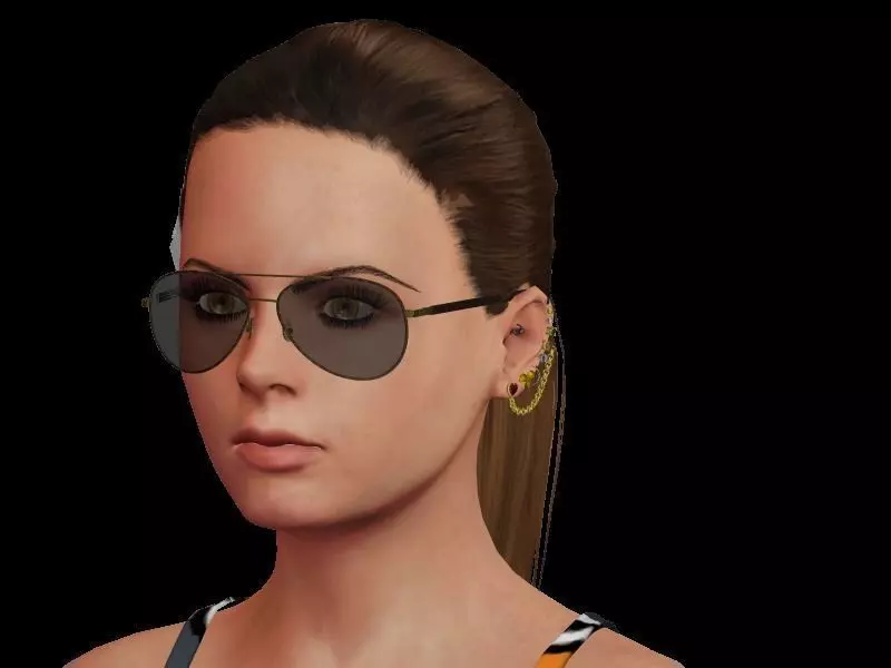 Girl-1 woman in bikini Low-poly 3D model_0