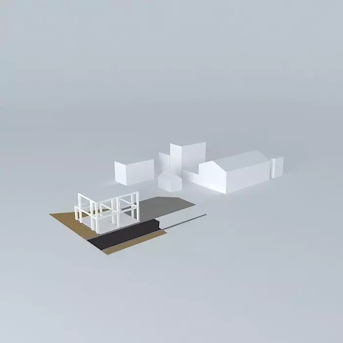 Architectural detail building with structure Free 3D model