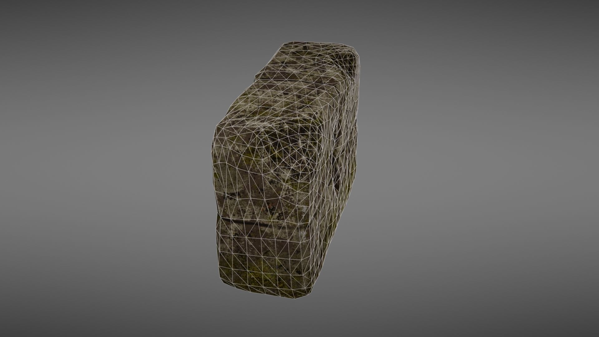 Destroyed wall fragment 1 Low-poly 3D model_29