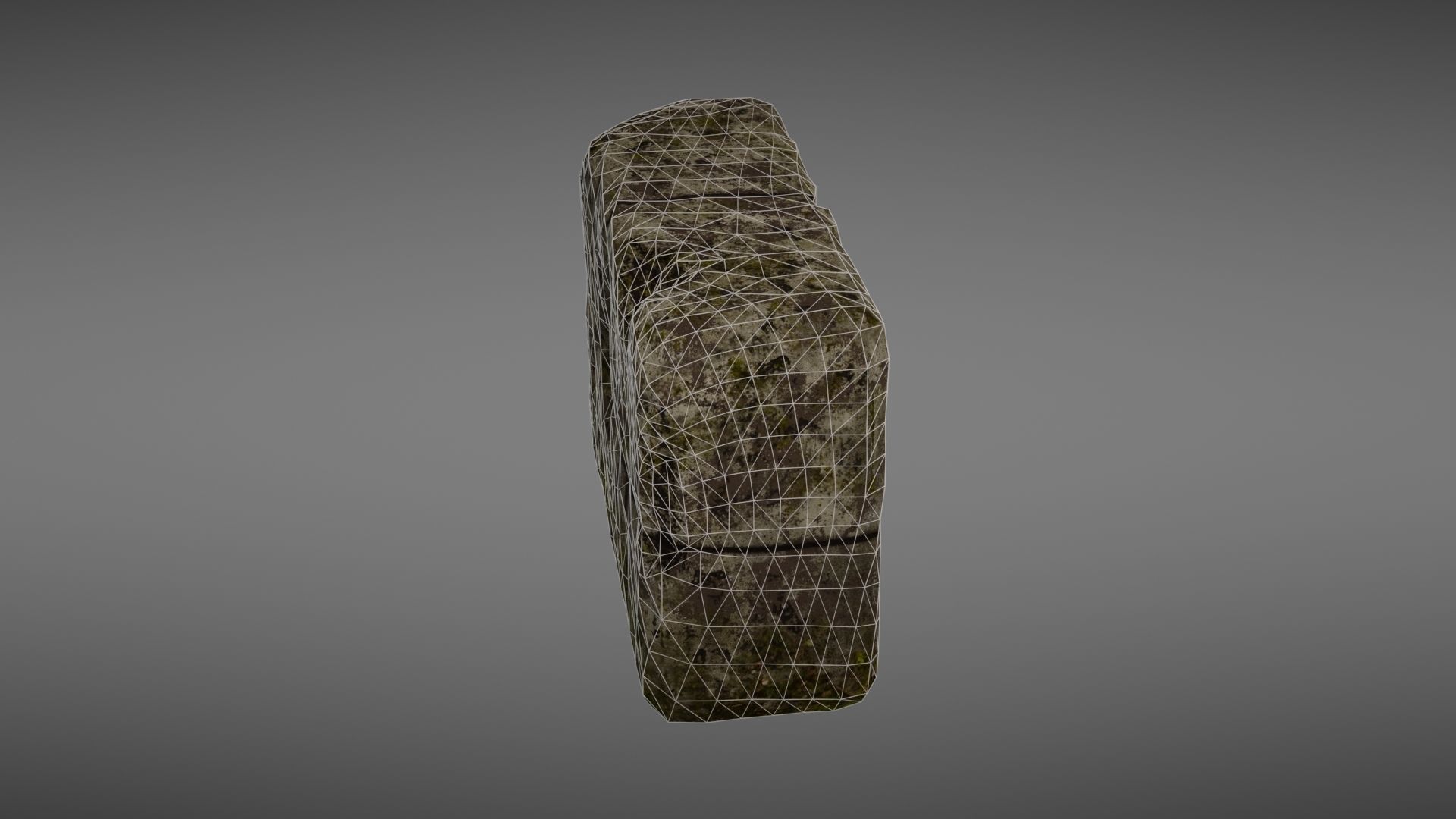 Destroyed wall fragment 1 Low-poly 3D model_37