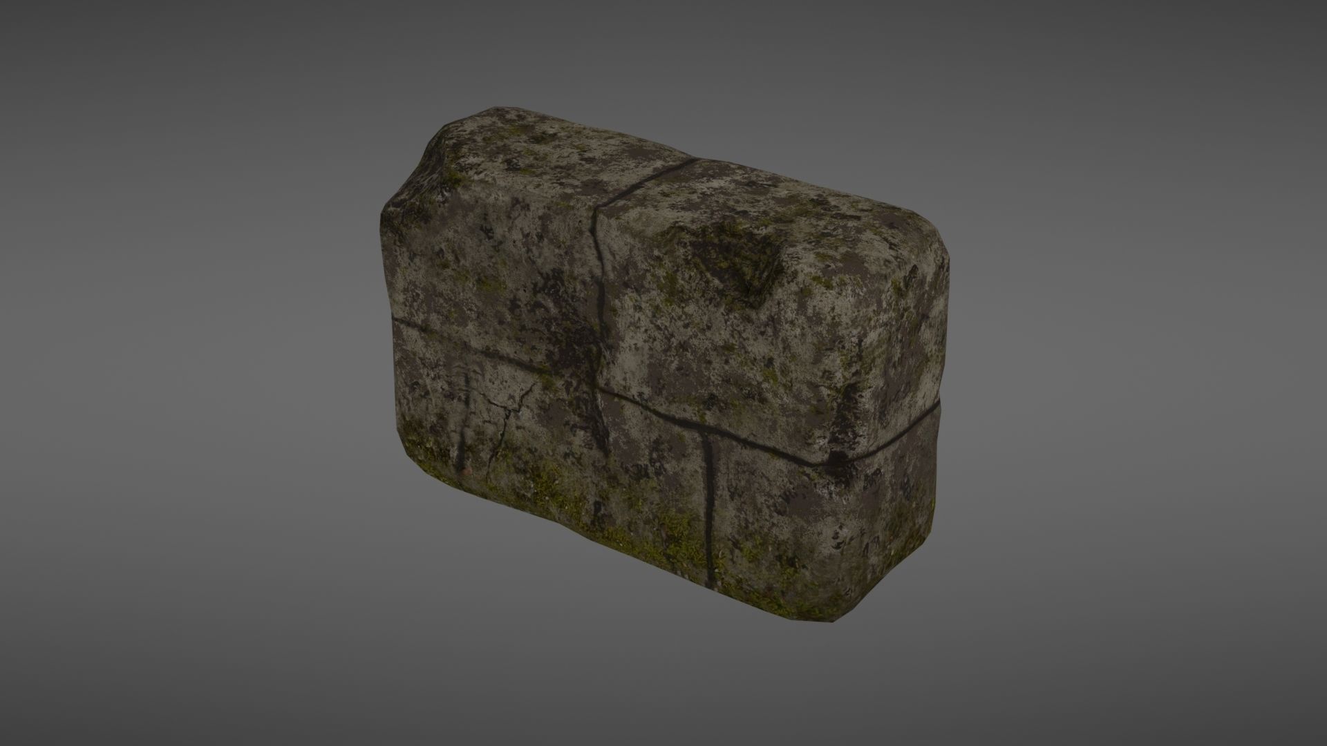 Destroyed wall fragment 1 Low-poly 3D model_20