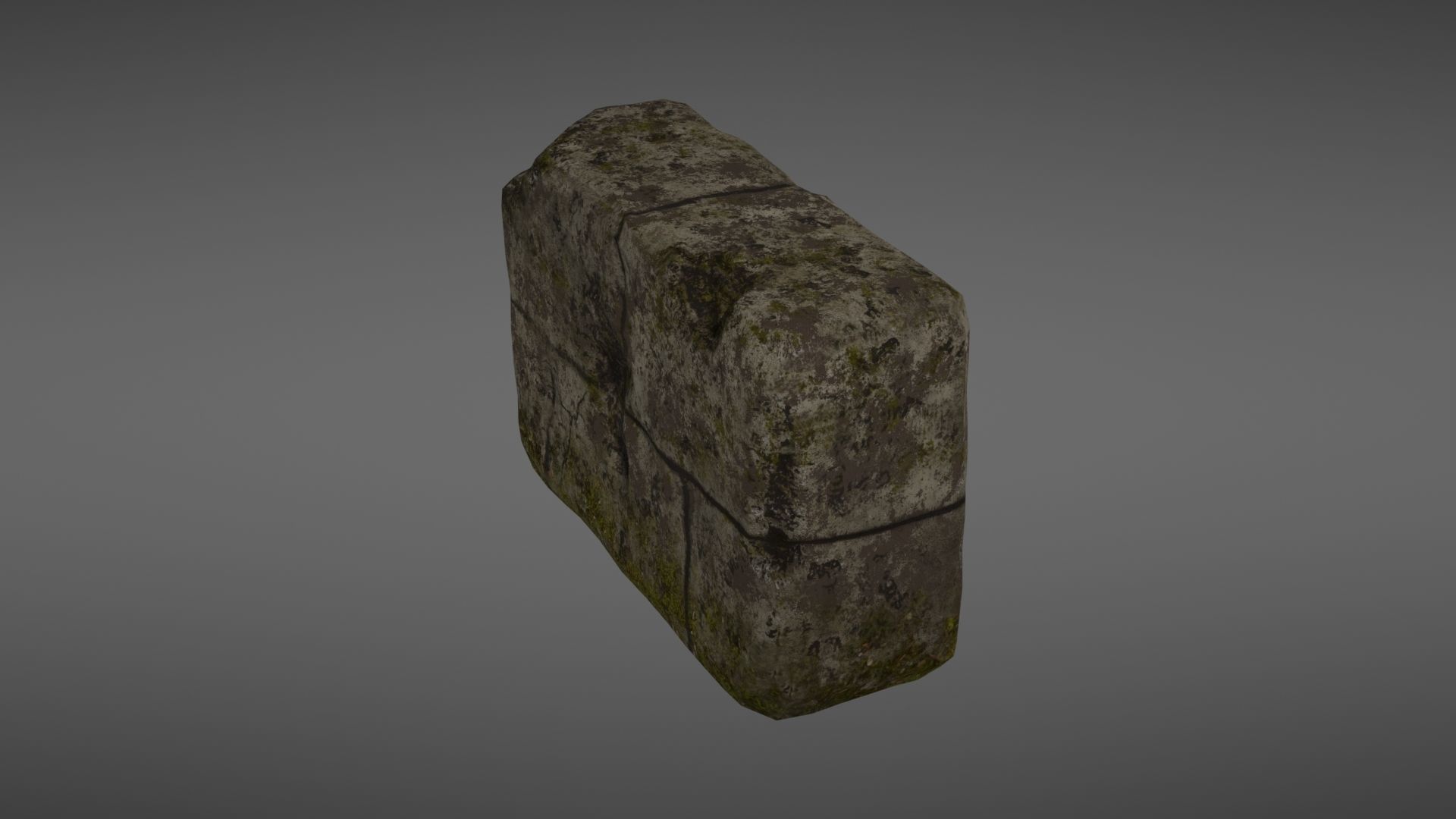 Destroyed wall fragment 1 Low-poly 3D model_18