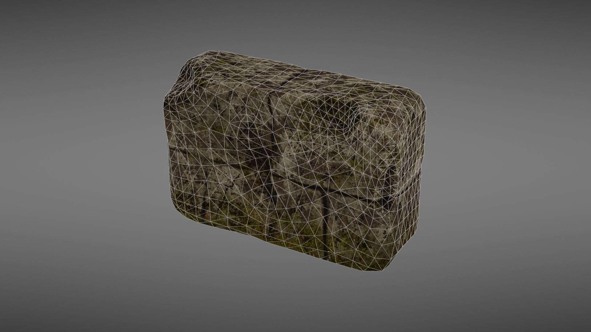 Destroyed wall fragment 1 Low-poly 3D model_41