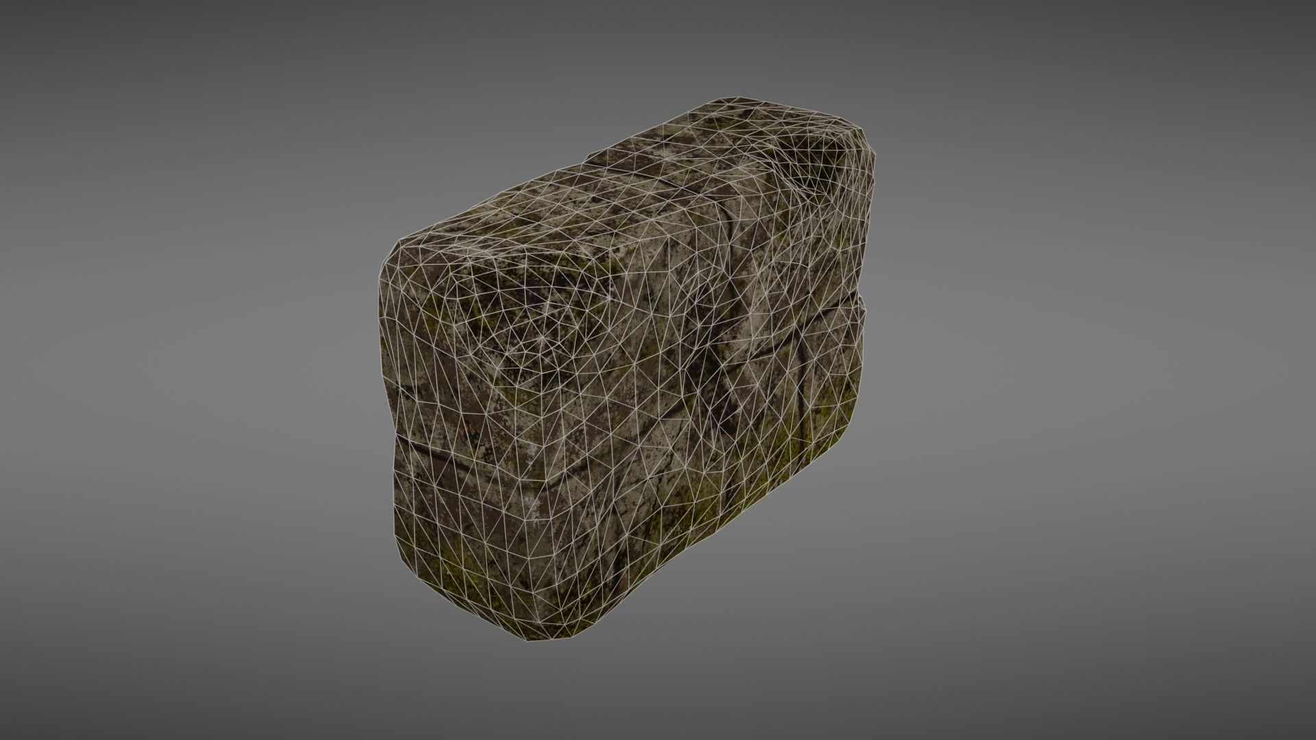 Destroyed wall fragment 1 Low-poly 3D model_28