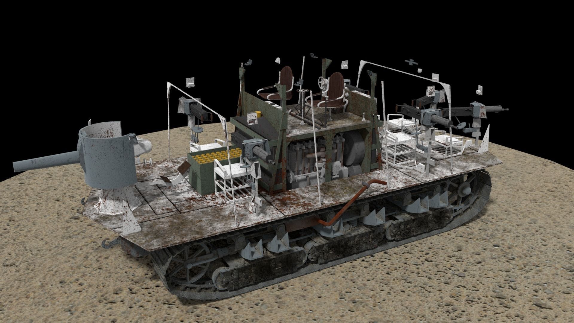 German A7V Tank 3D model_2