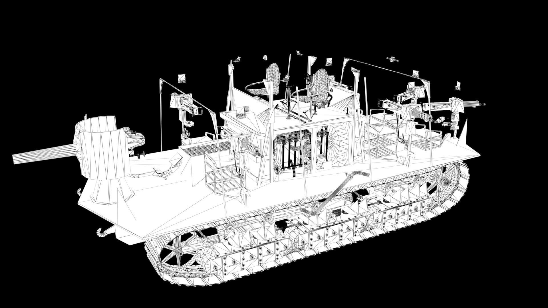 German A7V Tank 3D model_3