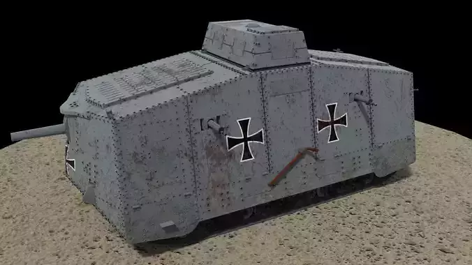 German A7V Tank 3D model