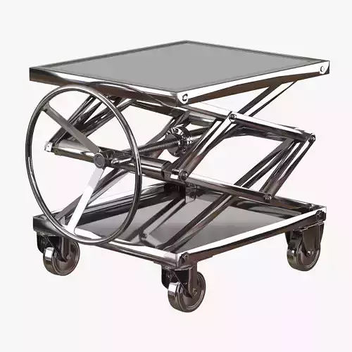 Industrial Scissor Lift Stainless Steel 3D model