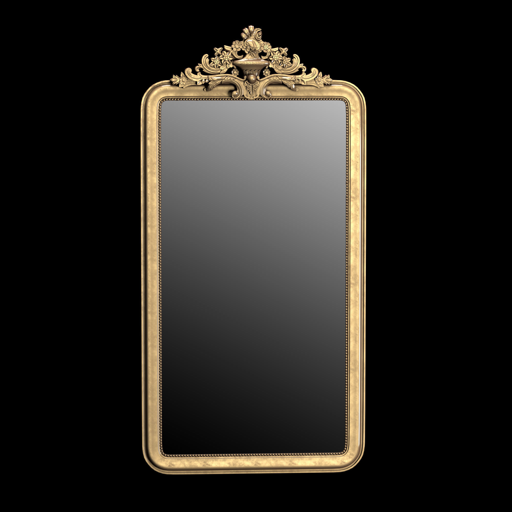 Louis Philippe Gilt Leaner Mirror 3D model_1