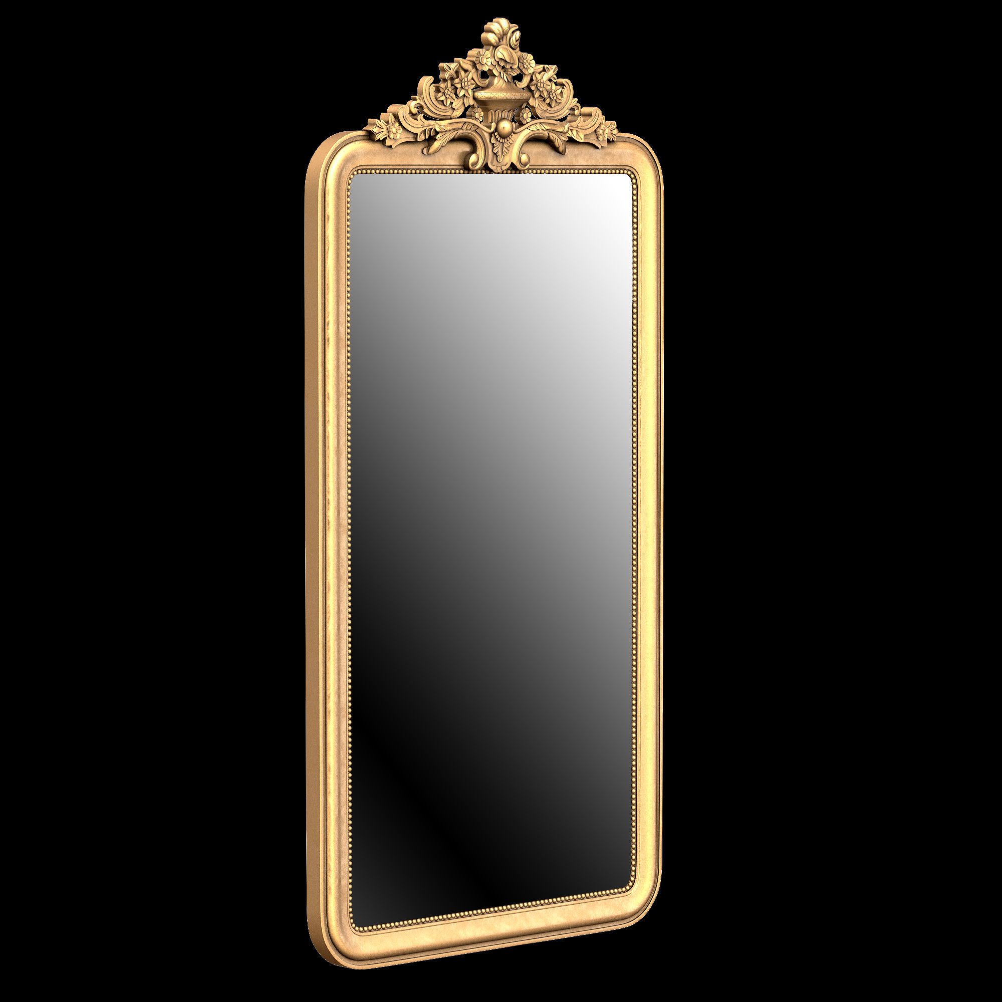Louis Philippe Gilt Leaner Mirror 3D model_3