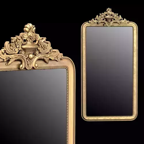Louis Philippe Gilt Leaner Mirror 3D model