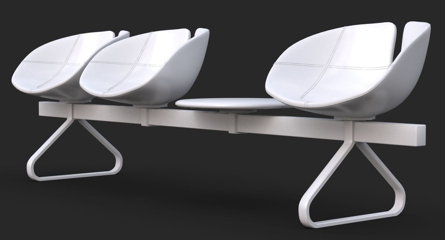 Fjord bar 4 places table Clay Mental Ray AI 3D model_2