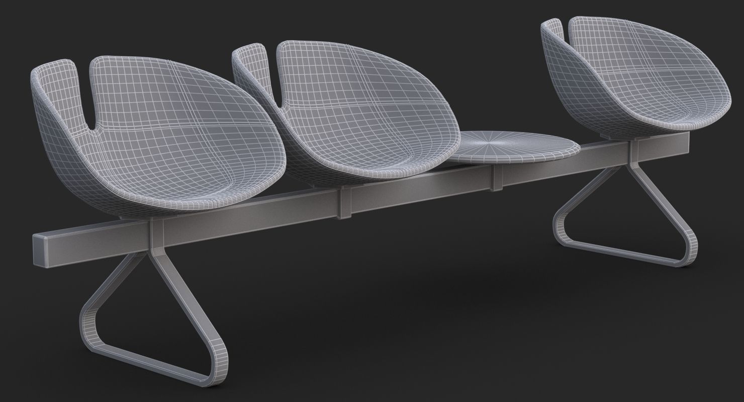 Fjord bar 4 places table Clay Mental Ray AI 3D model_9