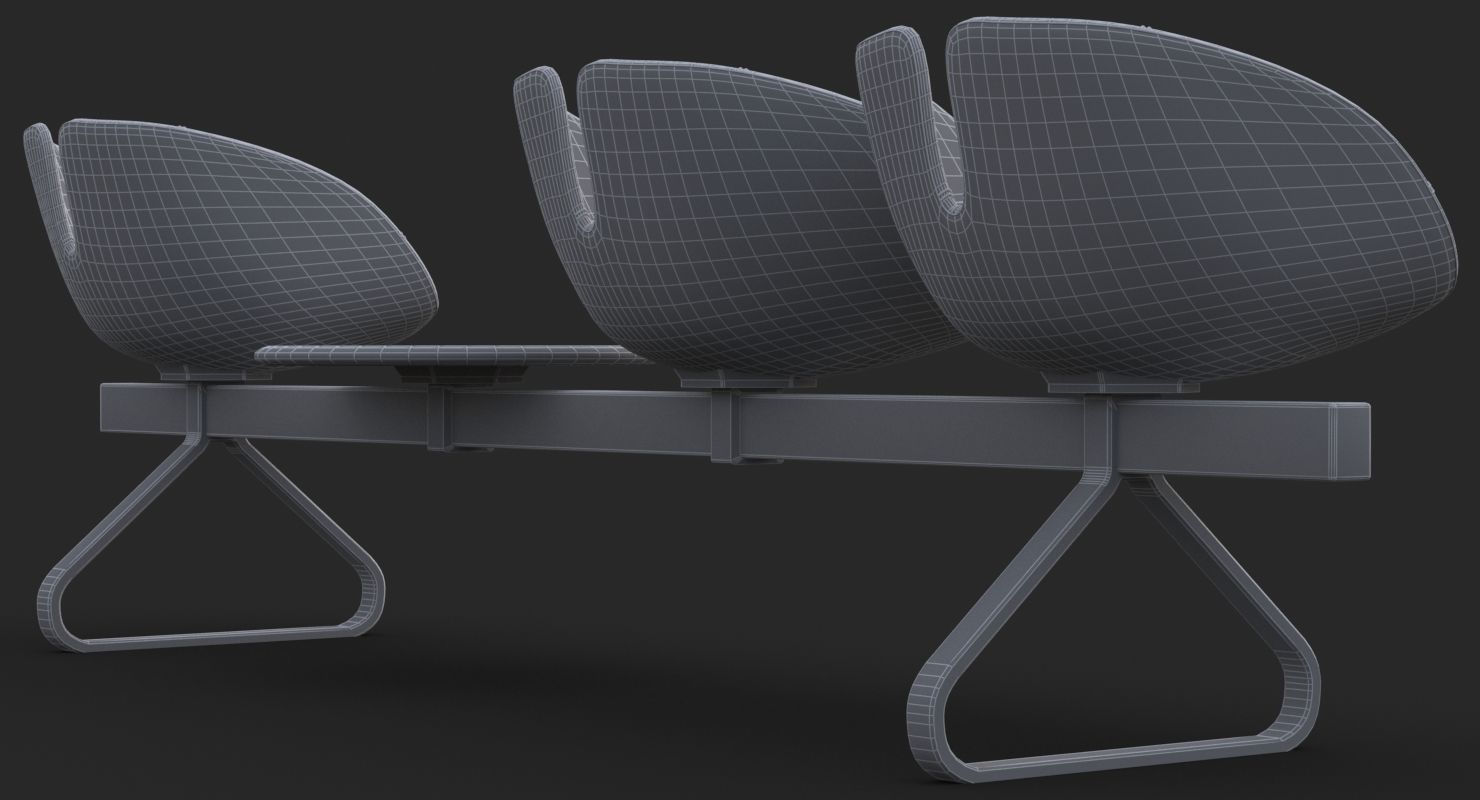 Fjord bar 4 places table Clay Mental Ray AI 3D model_12