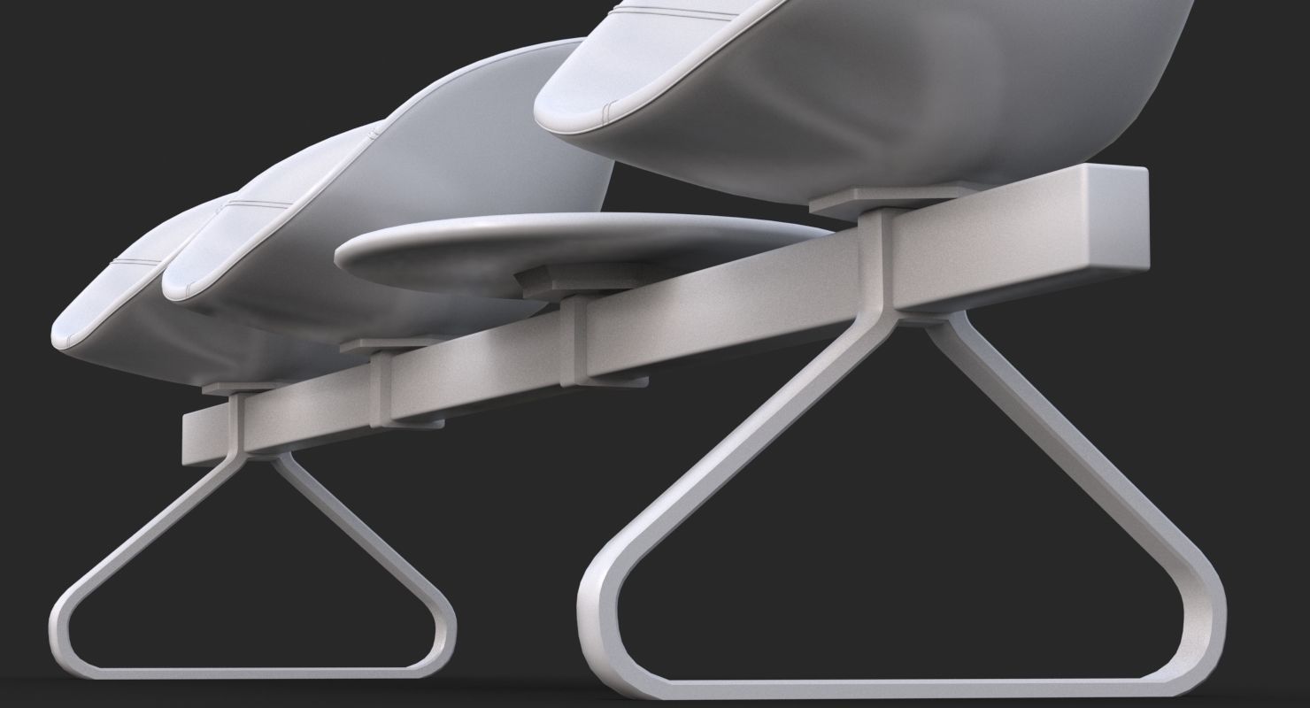 Fjord bar 4 places table Clay Mental Ray AI 3D model_6