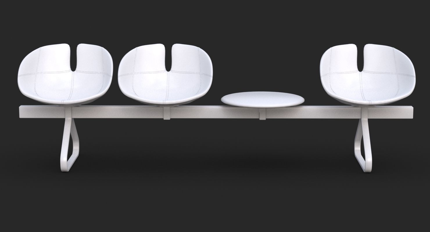 Fjord bar 4 places table Clay Mental Ray AI 3D model_5