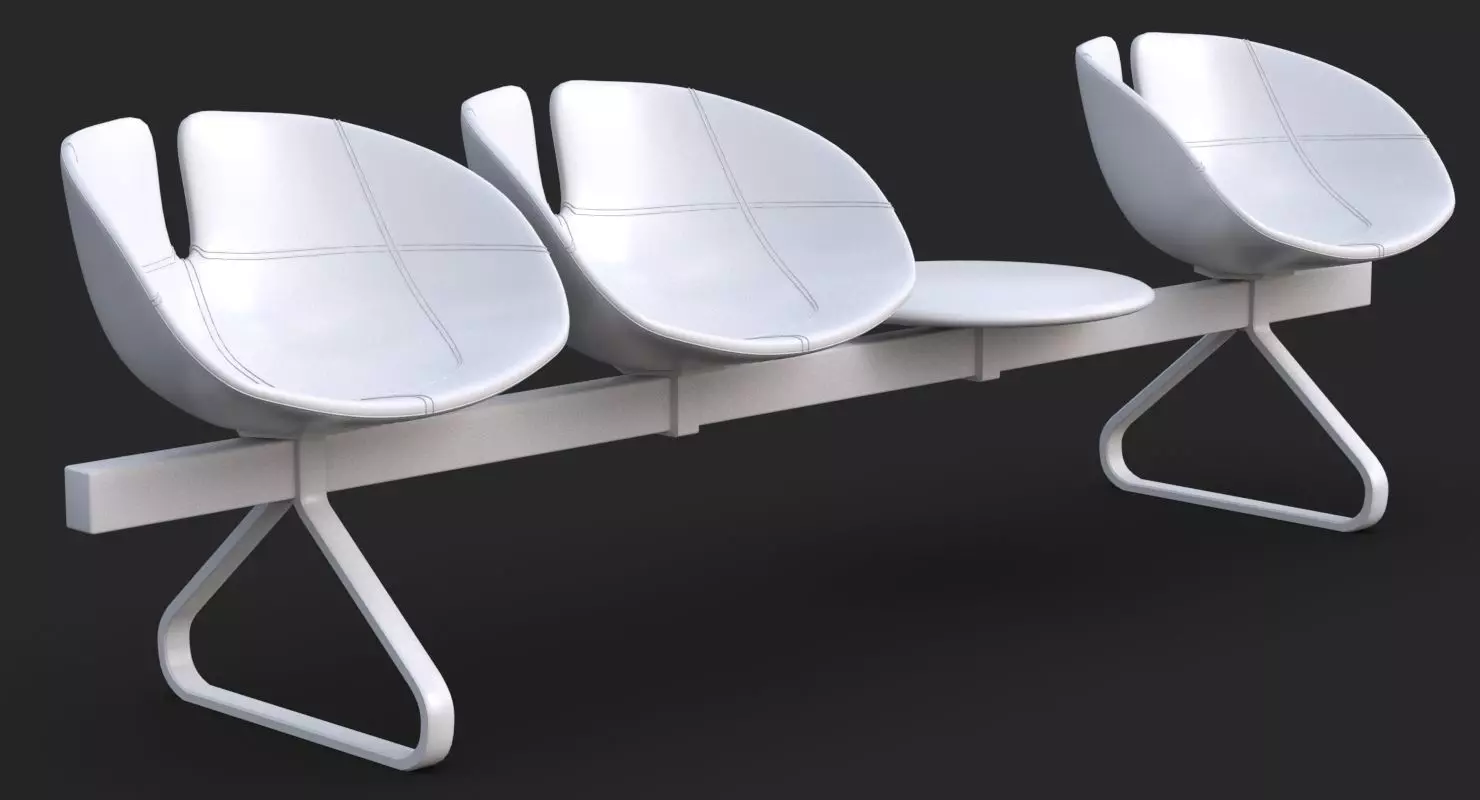 Fjord bar 4 places table Clay Mental Ray AI 3D model_0