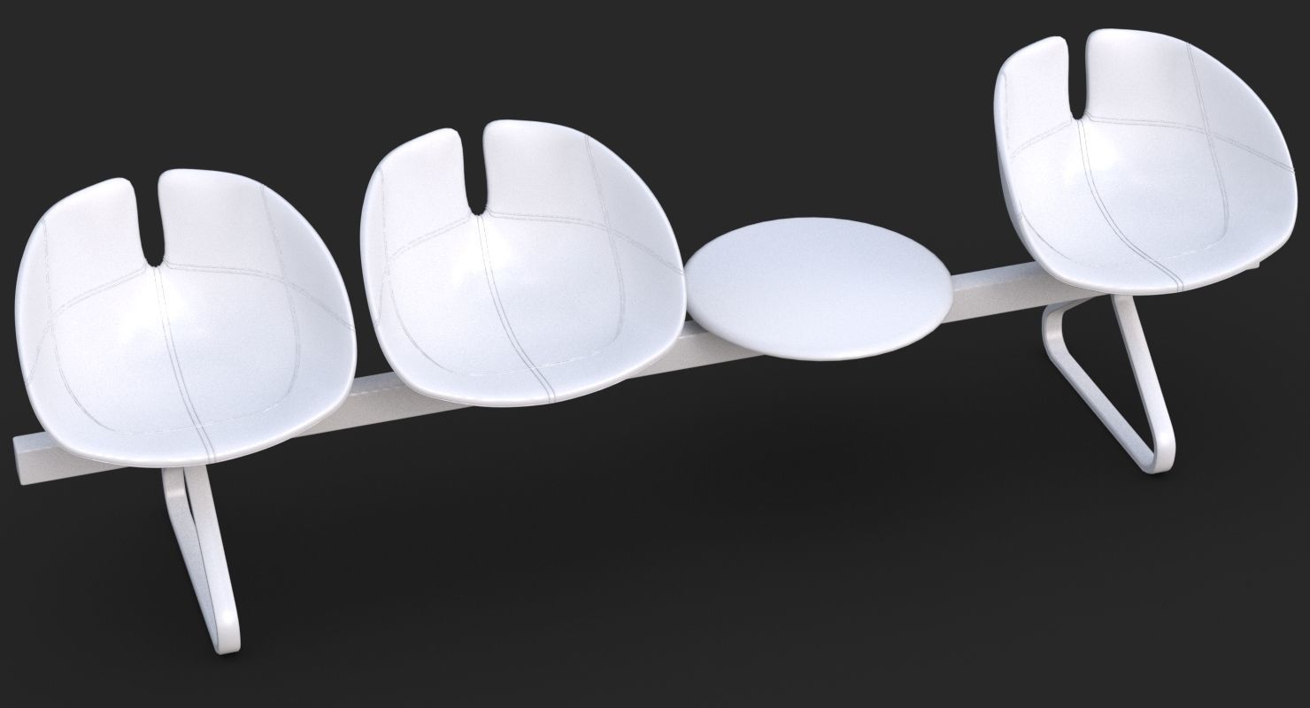 Fjord bar 4 places table Clay Mental Ray AI 3D model_8