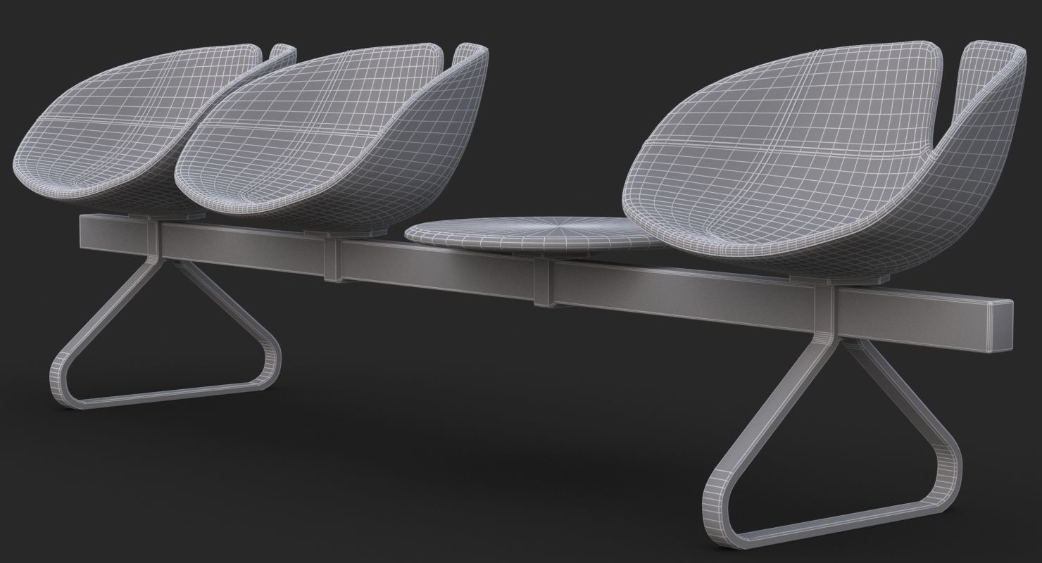 Fjord bar 4 places table Clay Mental Ray AI 3D model_10