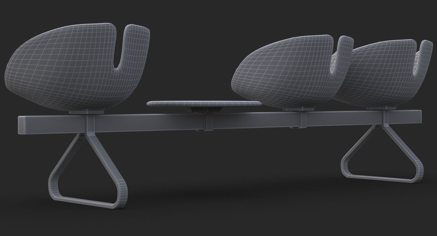 Fjord bar 4 places table Clay Mental Ray AI 3D model_11