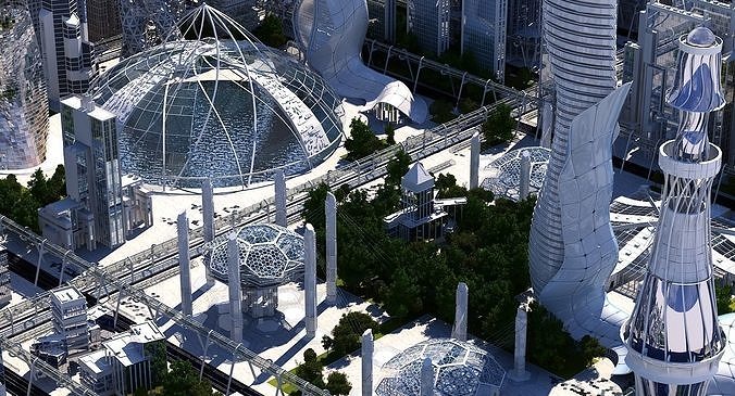 Future City HD 20 V 2 3D model 6