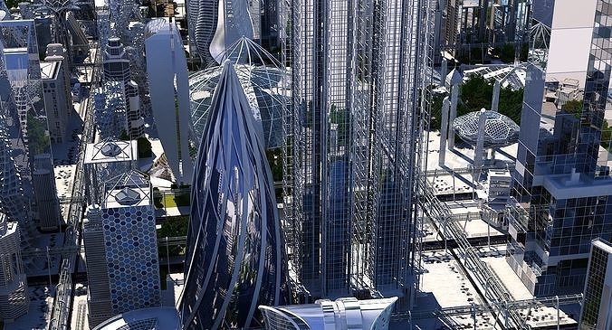 Future City HD 20 V 2 3D model 4