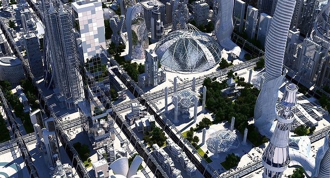 Future City HD 20 V 2 3D model 2