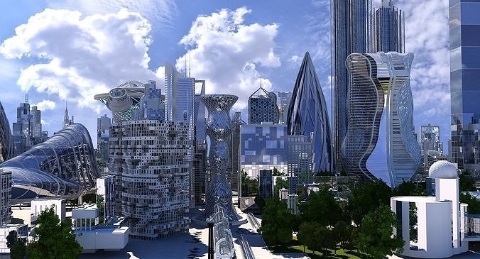 Future City HD 20 V 2 3D model 7