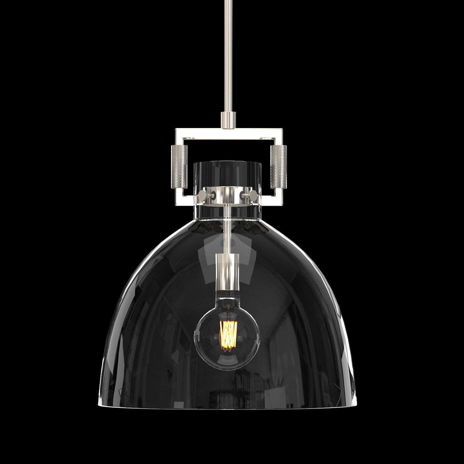 Machinist Glass Cloche Pendant 3D model_4