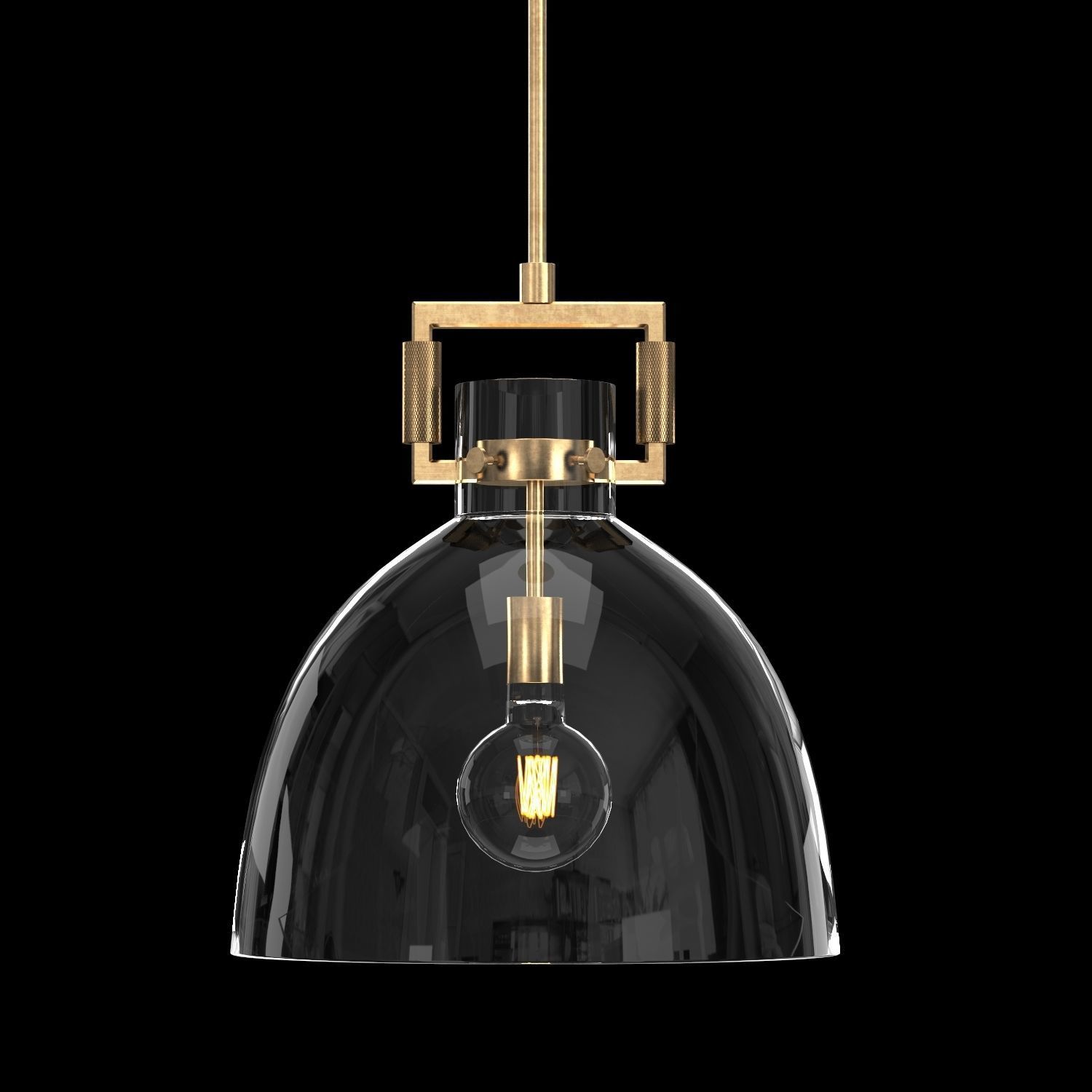 Machinist Glass Cloche Pendant 3D model_5