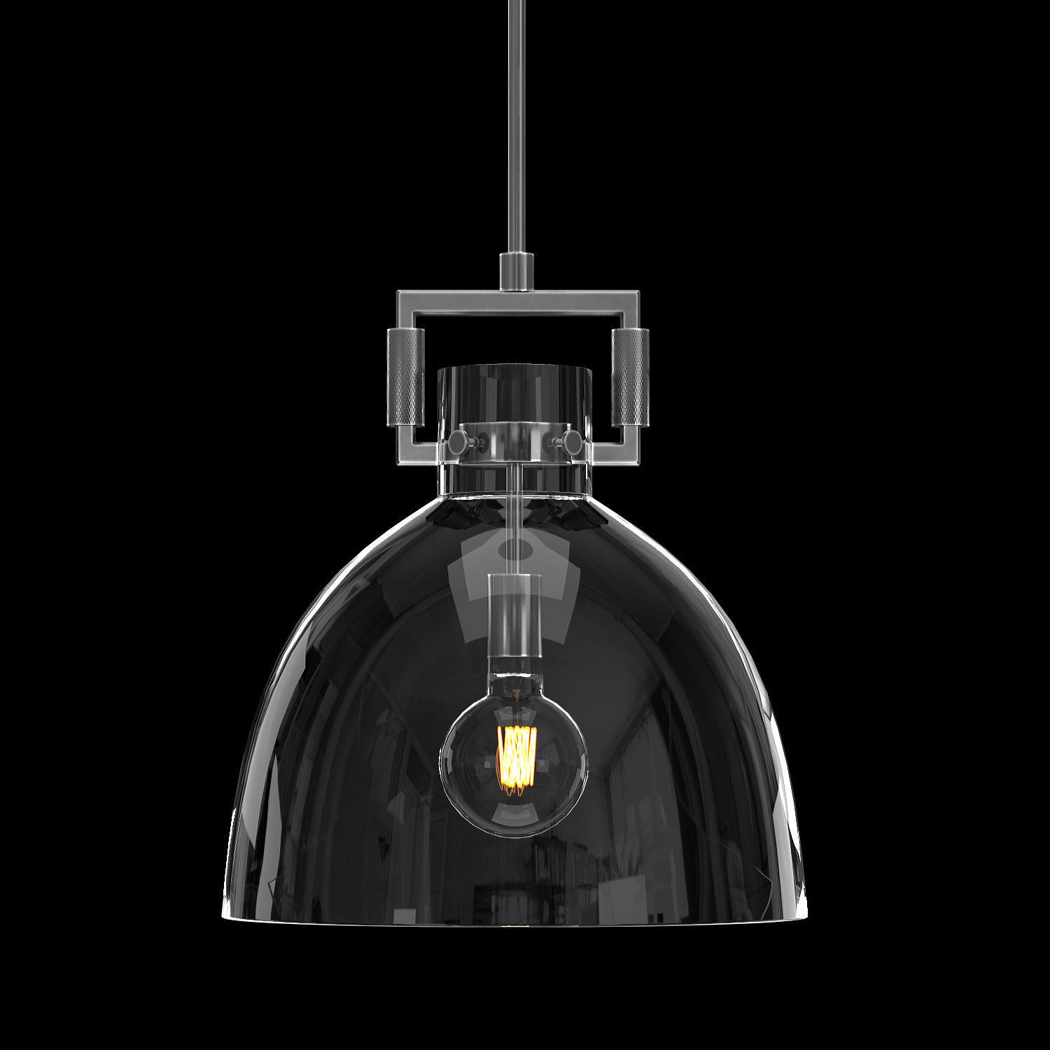 Machinist Glass Cloche Pendant 3D model_6