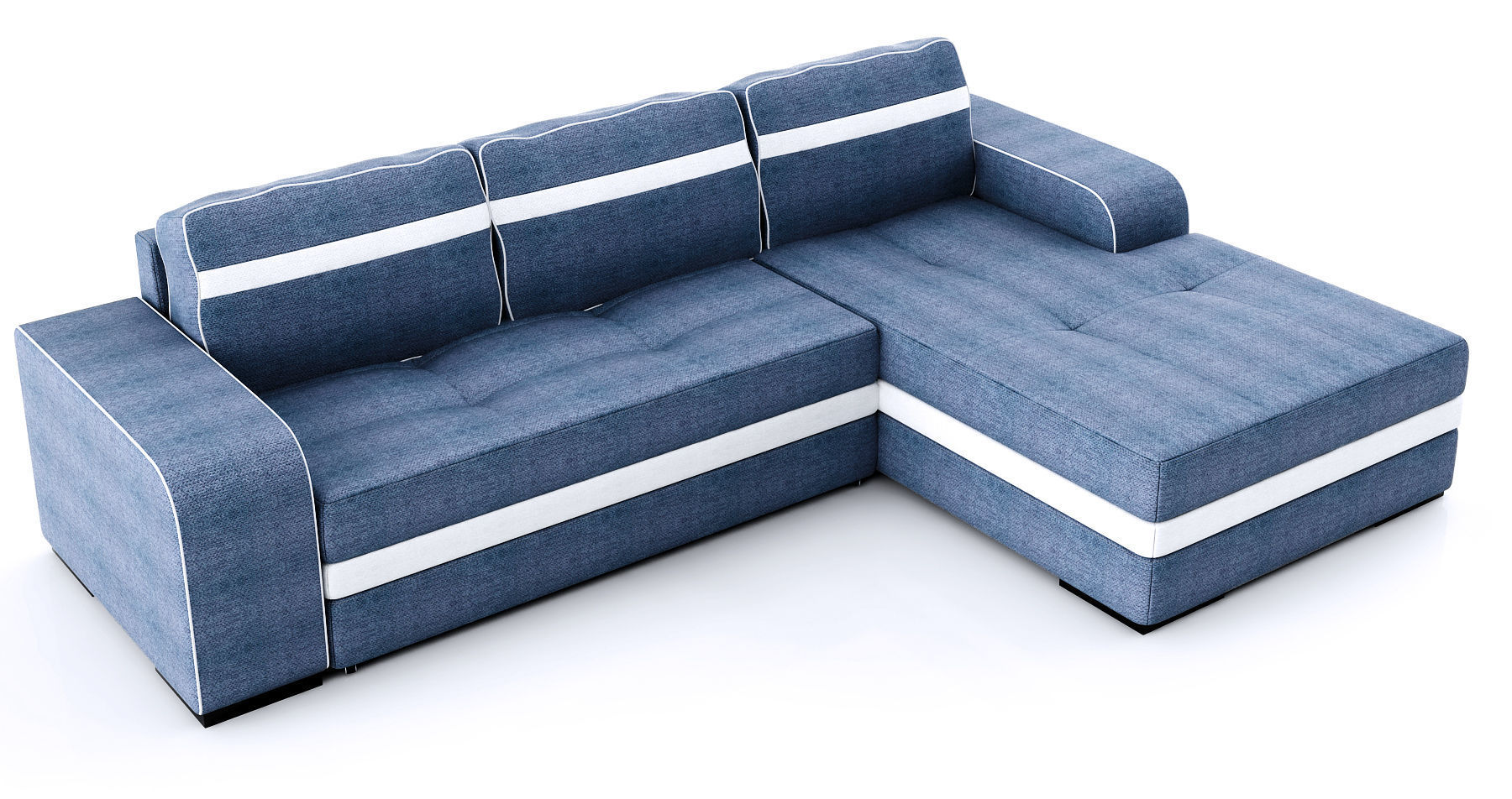 Corner Sofa with 3 seats 3D model_7