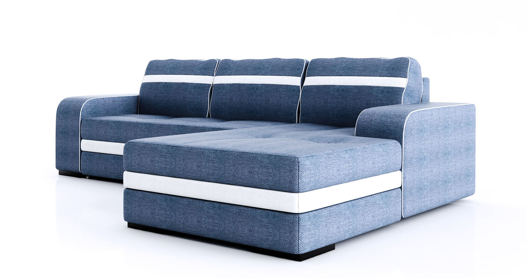 Corner Sofa with 3 seats 3D model_3