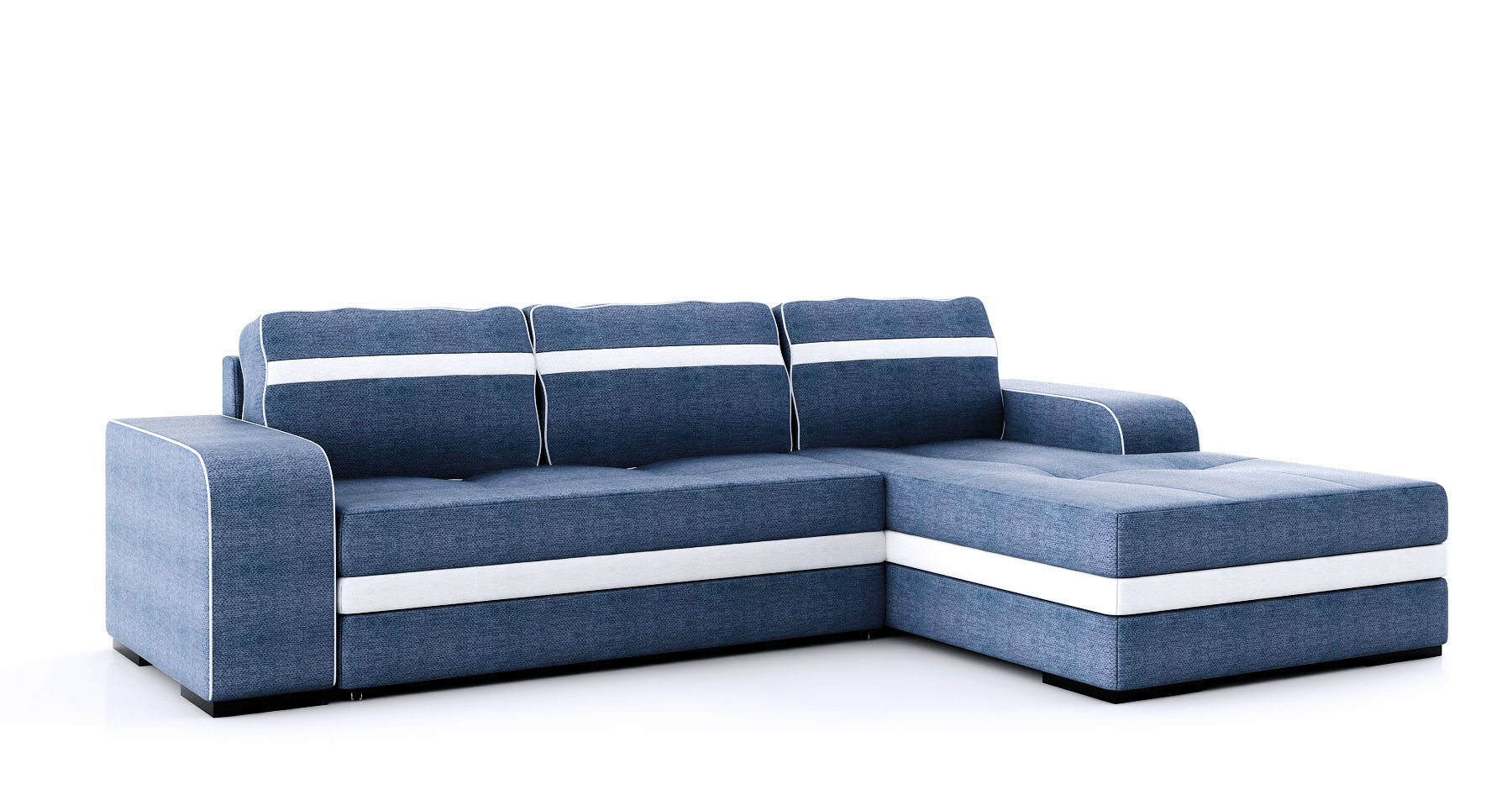 Corner Sofa with 3 seats 3D model_1
