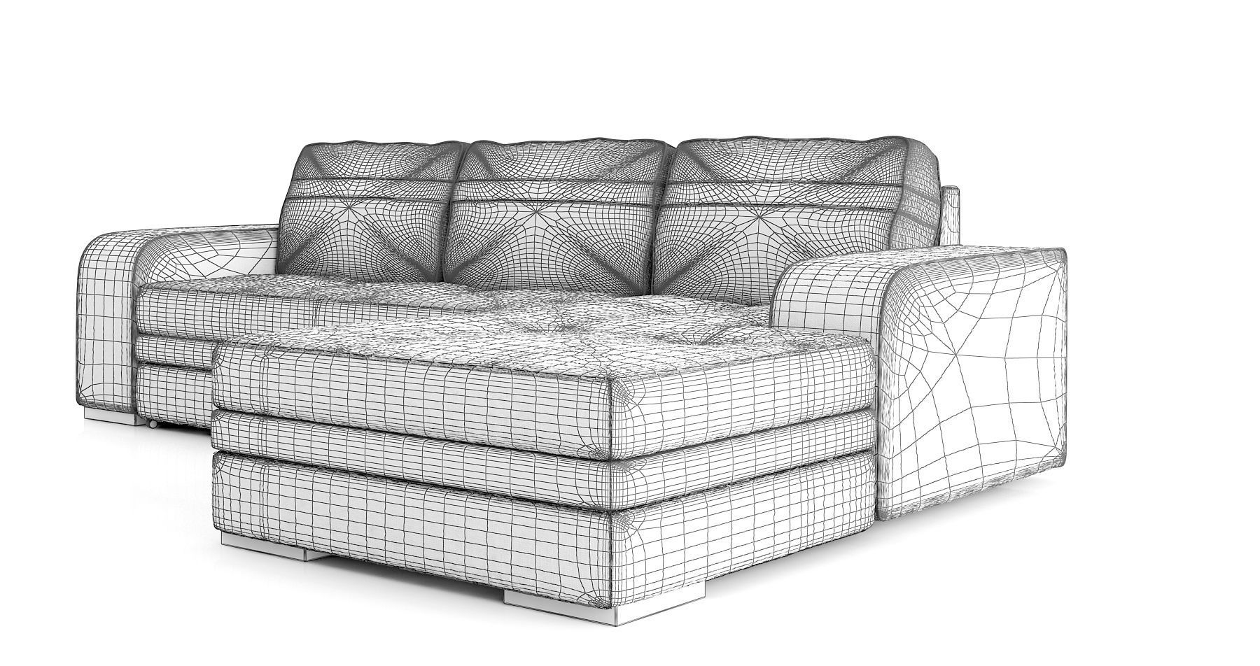 Corner Sofa with 3 seats 3D model_4