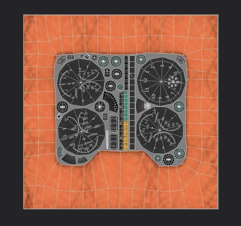 Vostok 1 Panel from Gagarin Flight Low-poly 3D model_6
