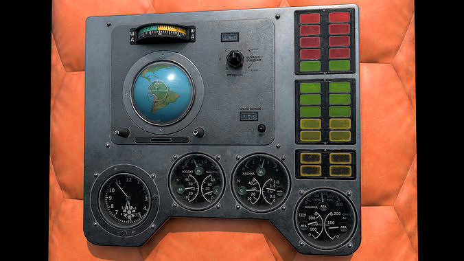 Vostok 1 Panel from Gagarin Flight Low-poly 3D model