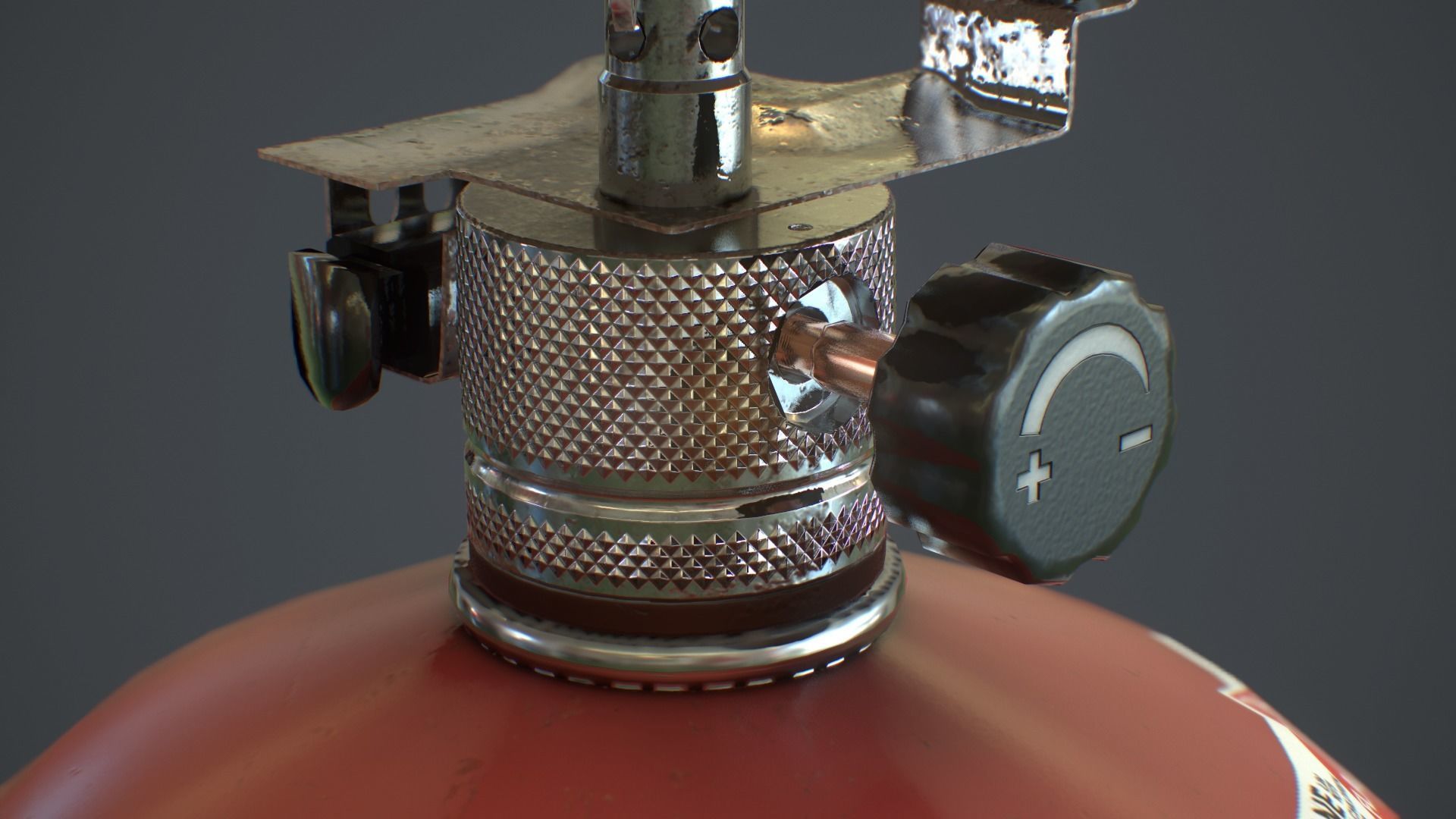 Travel Camping Gas Stove Low-poly 3D model_11