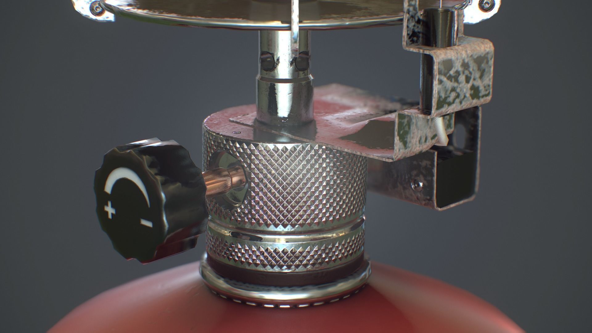 Travel Camping Gas Stove Low-poly 3D model_10